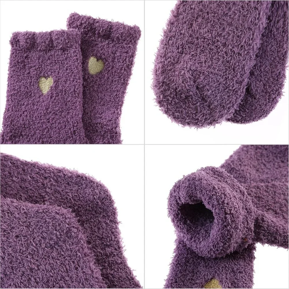 Womens Super Soft Fuzzy Cozy Home Sleeping Socks Microfiber Winter Warm Slipper_3